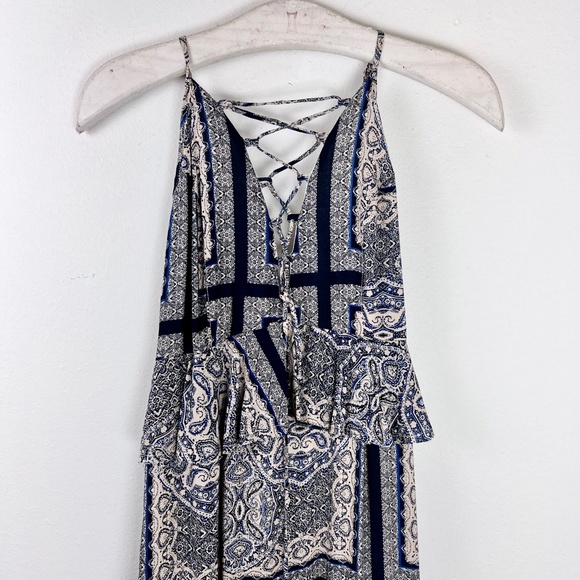 Skylar + Madison Blue Ruffle Long Maxi Dress - Picture 3 of 8